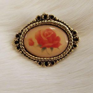 VIntage‎ Camco Rose Brooch Pin 2906